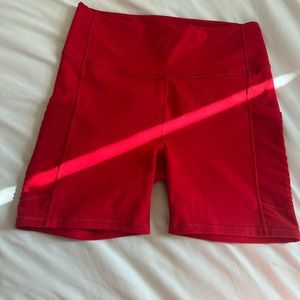 Red Fabletic Biker Shorts